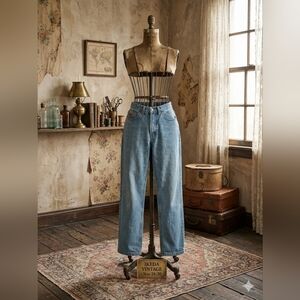 Vintage 80’s Ikeda Women's Jeans | Classic Straight Leg | 100% Cotton Denim